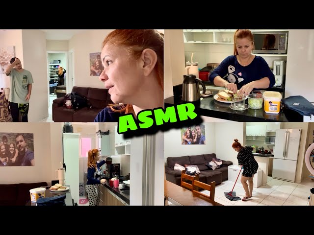 ASMR Manhã comigo | Oganizando apê | Lanche do BRAYAN 