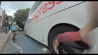 MGIF National Express Endangering Cyclists in Cycle Lane - BX16 CMK