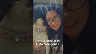 Merry Christmas from Krafty Kathy, Aubrey, and Tuffy Tater❤️ #finallyitschristmas #itschristmas #pug