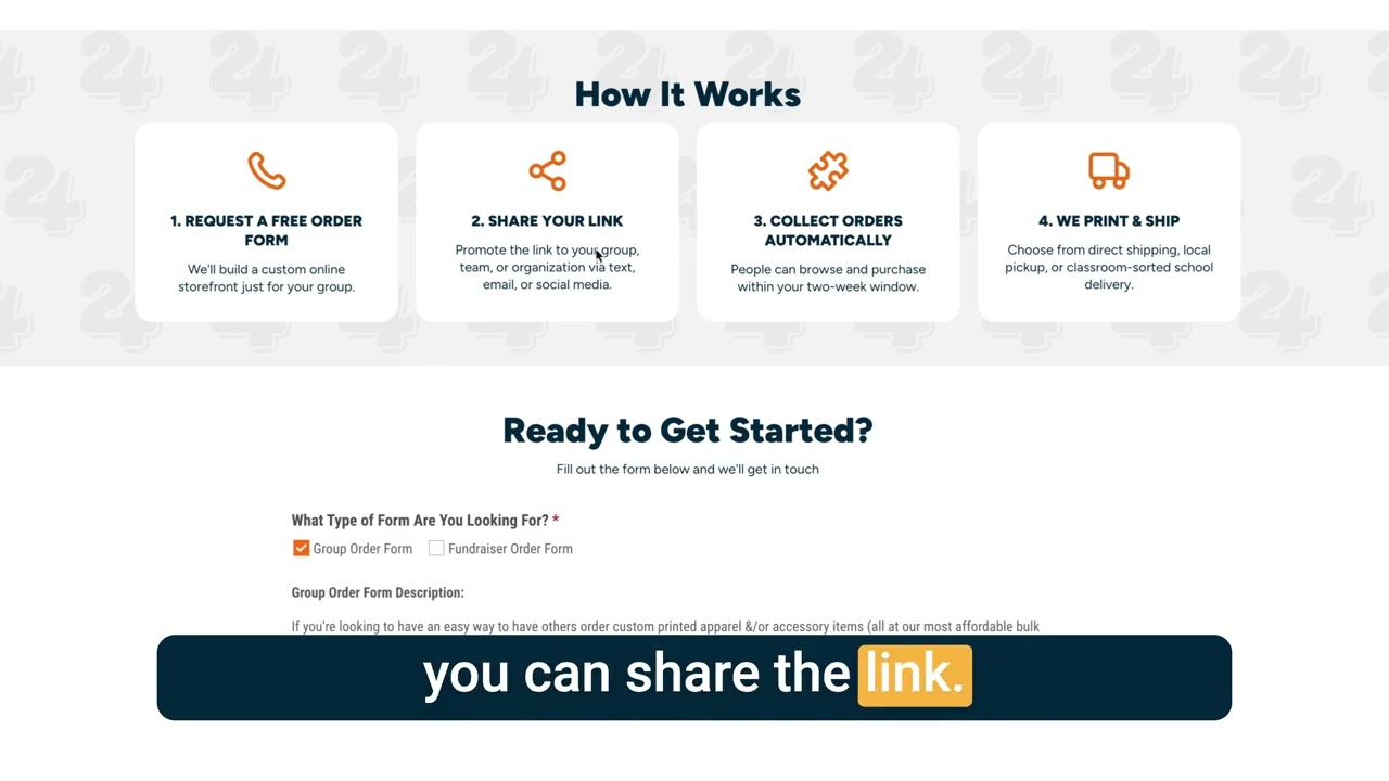 24 Hour Tees® - Group Order Page - Explanation Video