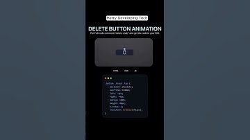 💥 Delete Button Animation Using HTML & CSS3 | Modern & Easy Tutorial 📲✨ #shorts #shortsvideo #video