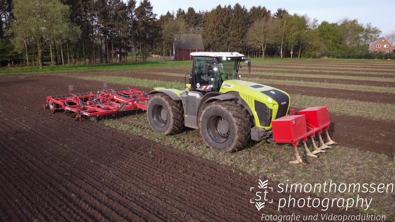 CLAAS Xerion Motorsound | CLAAS Jaguar 960 TT häckselt Mais | Lohnunternehmen Bahnsen Reh