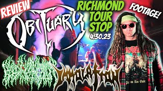 SHOW RULED: OBITUARY, IMMOLATION, BLOOD INCANTATION - REVIEW, 4.30.23 Richmond, VA