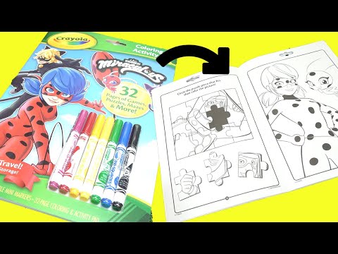 Miraculous Ladybug Crayola Coloring And Activity Book Pages! Games, Puzzles, And Dolls