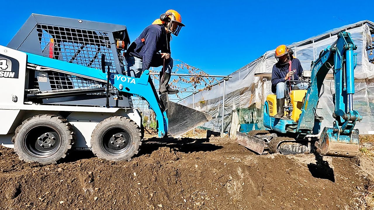 ミニ重機を駆使して道をつくる【DIY】