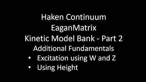 Haken Continuum EaganMatrix Kinetic Model (Part 2)