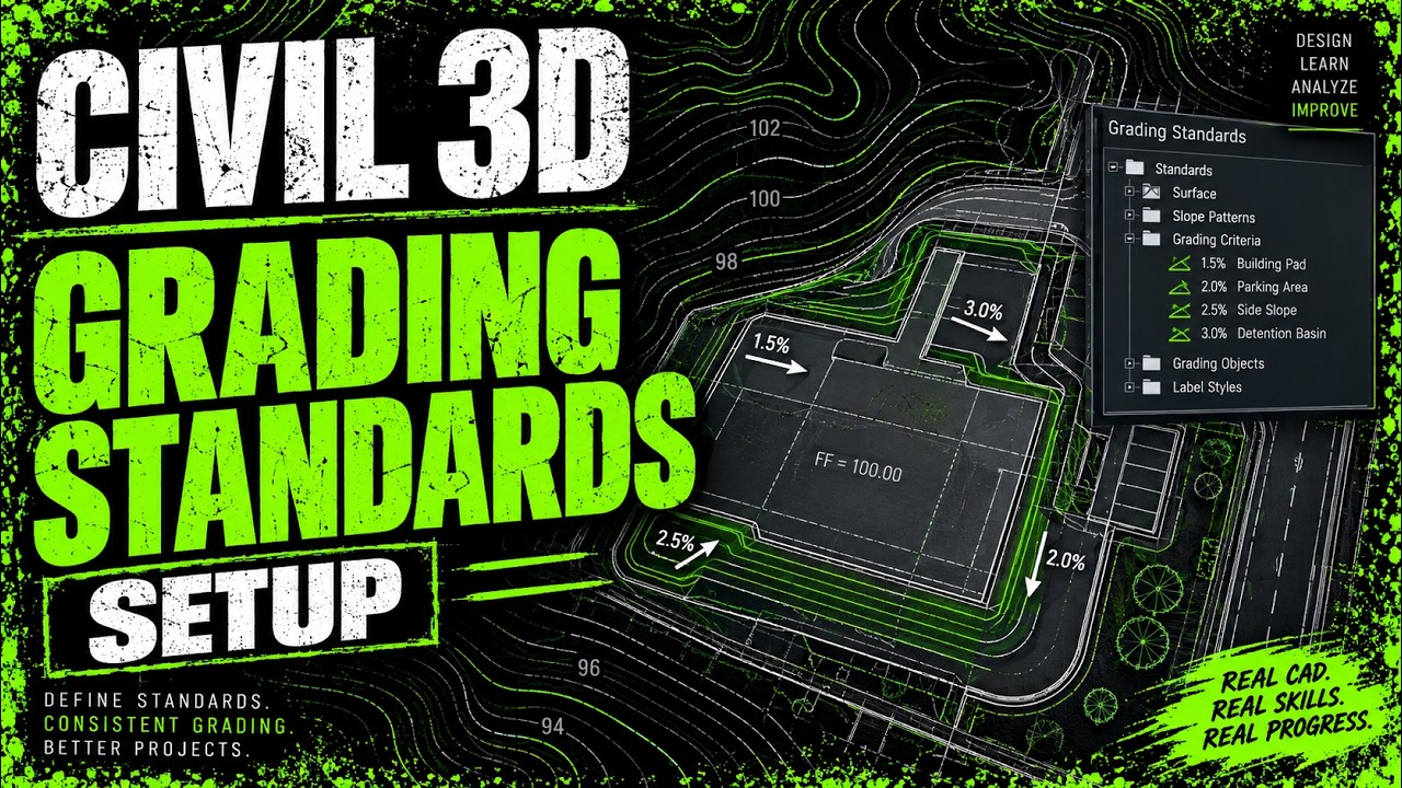 Setting Up Grading Standards in Civil 3D 2023 to 2024 - YouTube
