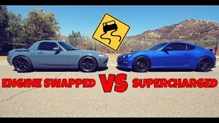 Engine Swapped Miata vs Supercharged BRZ! (Mountain Battles Ep2)