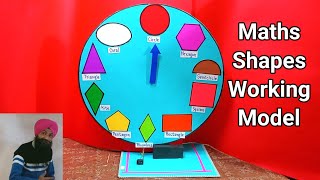 Working maths shapes model || tlm working model || easy math model