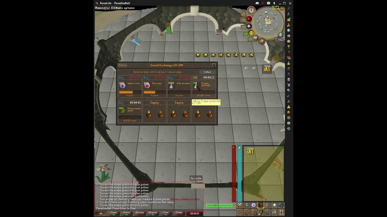 osrs herblore. prayer potion YouTube