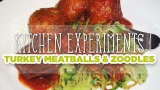 Kitchen experiments | stuffed turkey meatballs + zucchini noodles