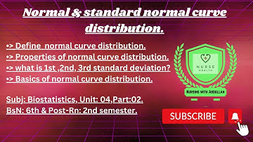 normal & standard normal curve distribution in urdu| BsN 6th, Post-Rn 2nd| Unit#4,Part#2| Biost|