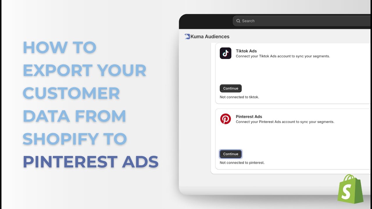 How to Export Customer Data From Shopify to Pinterest Ads | Kuma ...