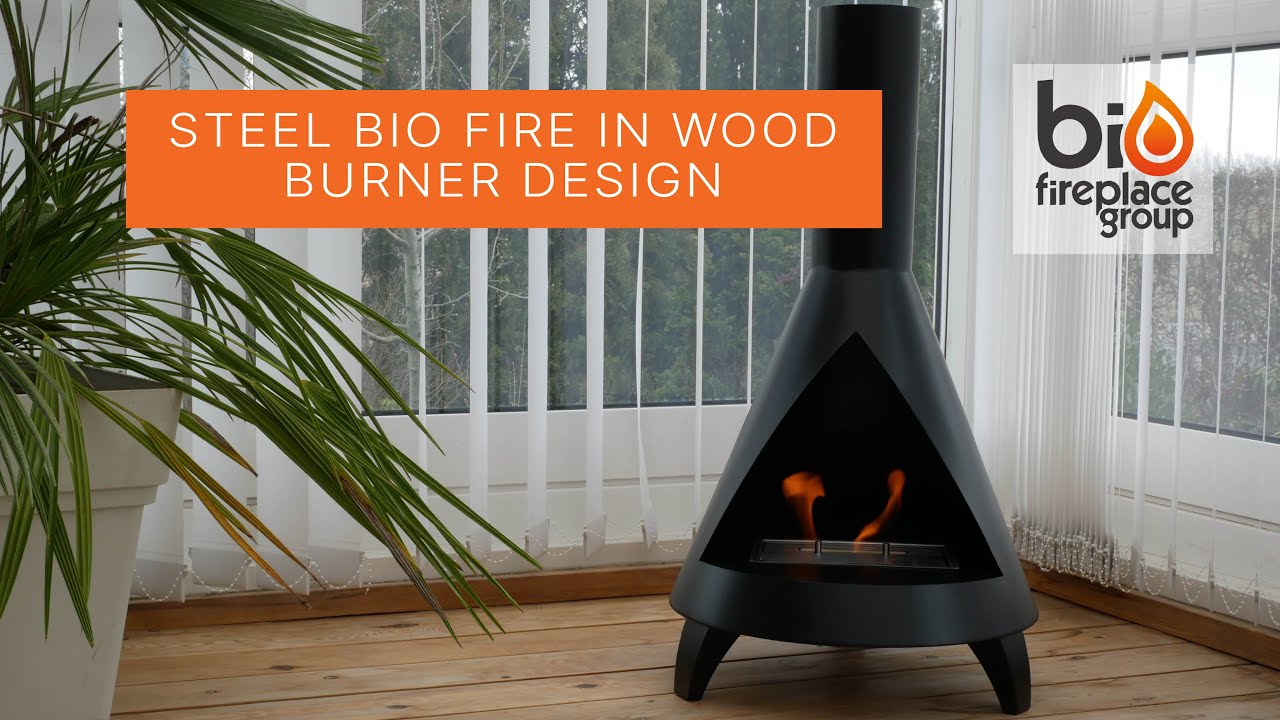 Bioethanol fireplace with design of traditional wood burner
