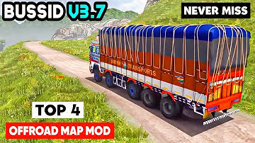 TOP 4 OFFROAD MAP MOD For Bus Simulator Indonesia || Bussid MOD 3.7.1 || Offroad Gamers ||