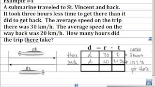 Distance Rate Time Word Problems