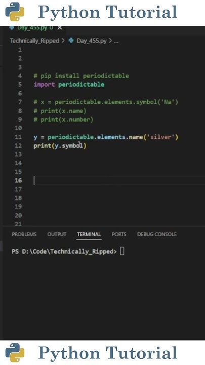 Looking Up Periodic Elements With Python | Python Tutorial - YouTube