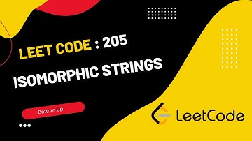 Isomorphic Strings Leetcode 205 problem.