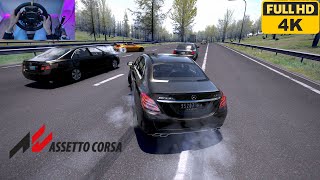 Mercedes Class C63 Amg Stage 2 - Assetto Corsa 360 Drift With Moza R5 Gameplay - 4K