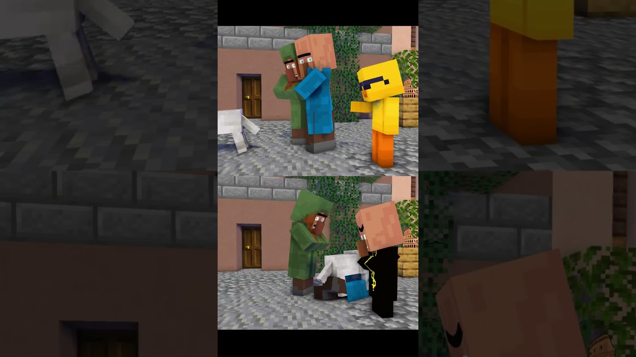 Baby Duck VS Baby Villager. Story in Italy | Minecraft Animation #shorts #minecraft