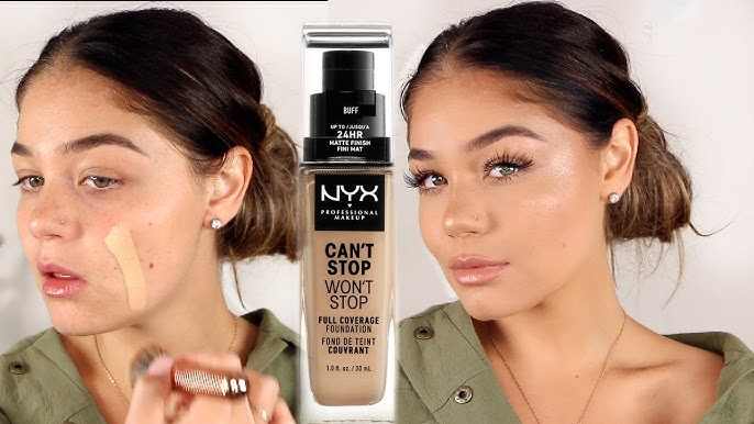 FIRST IMPRESSION: NYX CAN'T STOP WON'T STOP FOUNDATION + WEAR TEST! |  JuicyJas - YouTube