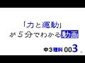 中3理科　力と運動