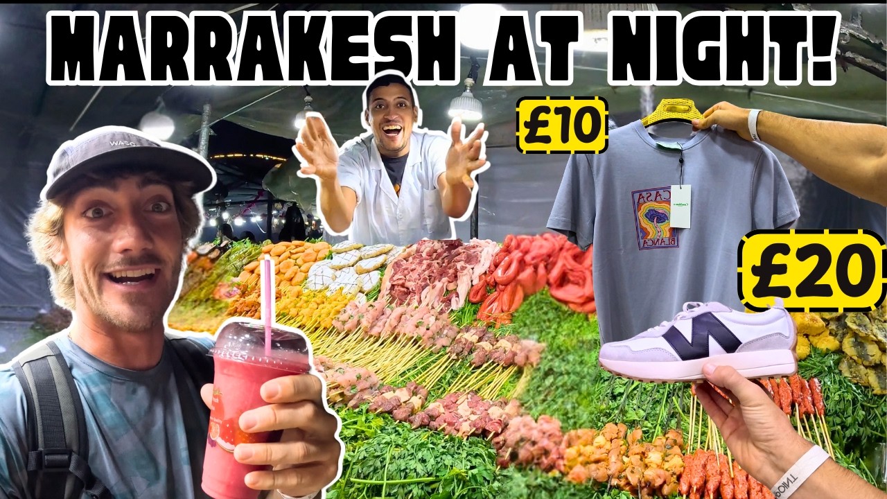 Безумная ночная жизнь в Марракеше, Марокко | Уличная еда, базары и хаос 🇲🇦
