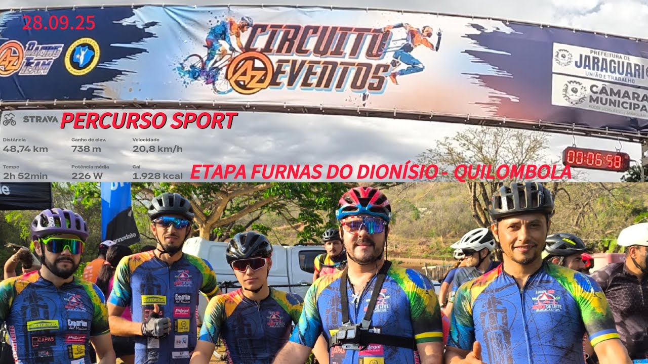 CIRCUITO AZ MTB - ETAPA: FURNAS DO DIONÍSIO - QUILOMBO - PERCURSO SPORT 48Kms 