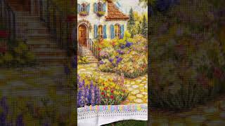 the finished cross-stitch from ZZ7124-Flower Garden #DIY#crossstitch#paintingfairycrossstitch