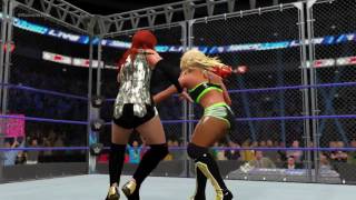 WWE SmackDown Live ( WWE 2K17 ) Becky Lynch vs Alexa Bliss - Title SD Women's Championship Cage