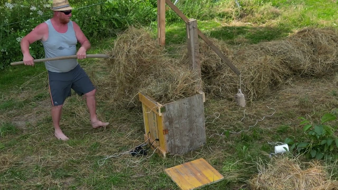 Heu klein Ballen pressen.