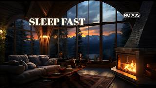 NO ADS 🔥 Cozy Fireplace &amp; Rain Sounds 🌧️ Deep Sleep (10 Hours)