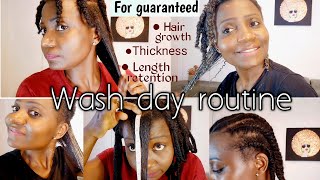 DO THIS FOR GUARANTEED HAIR GROWTH, THICKNESS AND LENGTH RETENTION|WASH DAY ROUTINE |NATURAL 4C HAIR