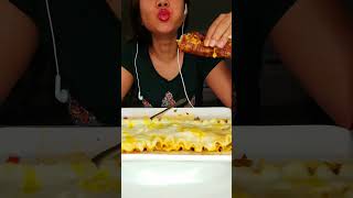 ??HOW TO MUKBANG LASAGNA??|ASMR MUKBANG| asmr shorts short