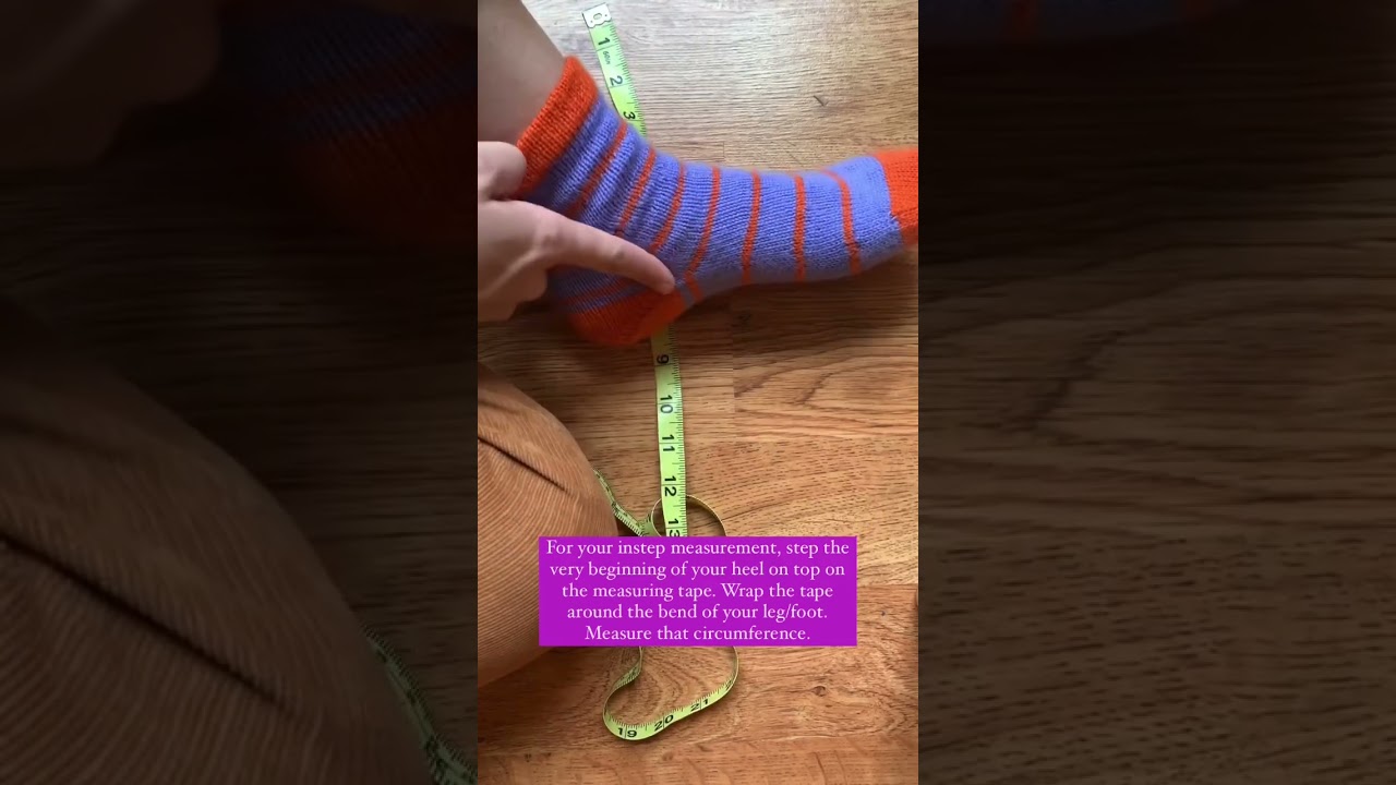 How to measure your foot for knitting socks 