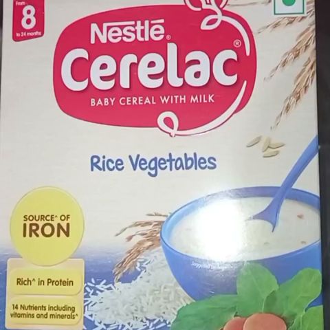Nestle Cerelac baby cereal with milk rice Vegetables 8month plus #shorts