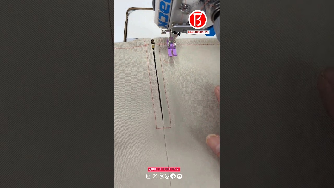 How to make a zipper slit