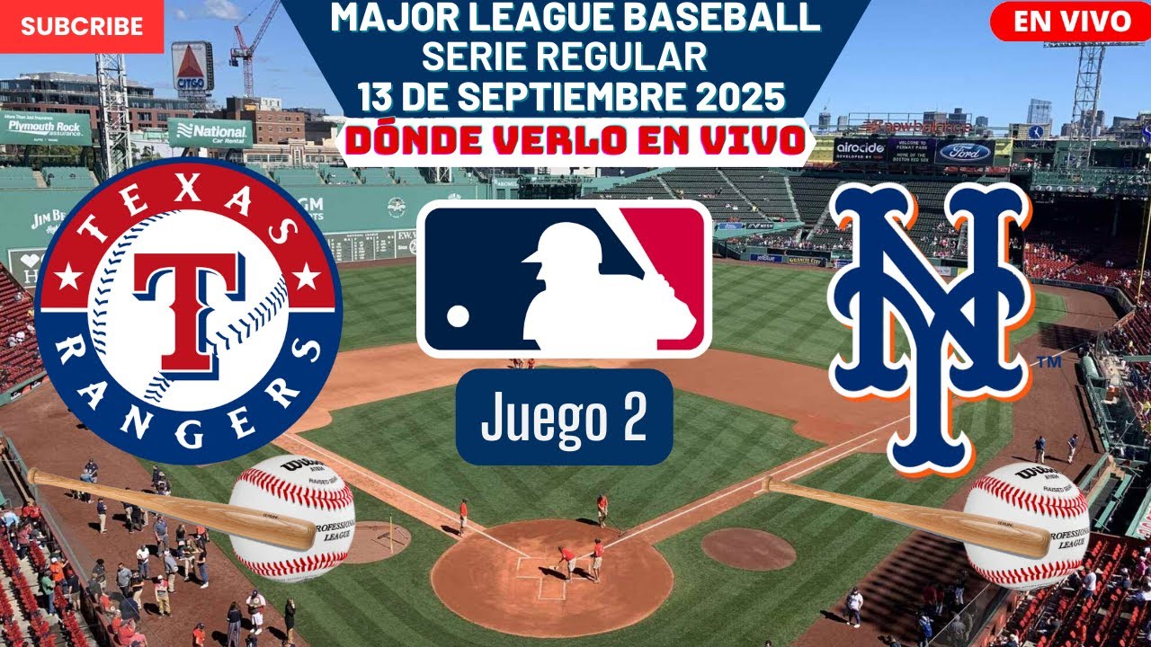 ⚾️Texas Rangers vs New York Mets⚾️Dónde Ver El Partido EN VIVO|Juego 2 ...
