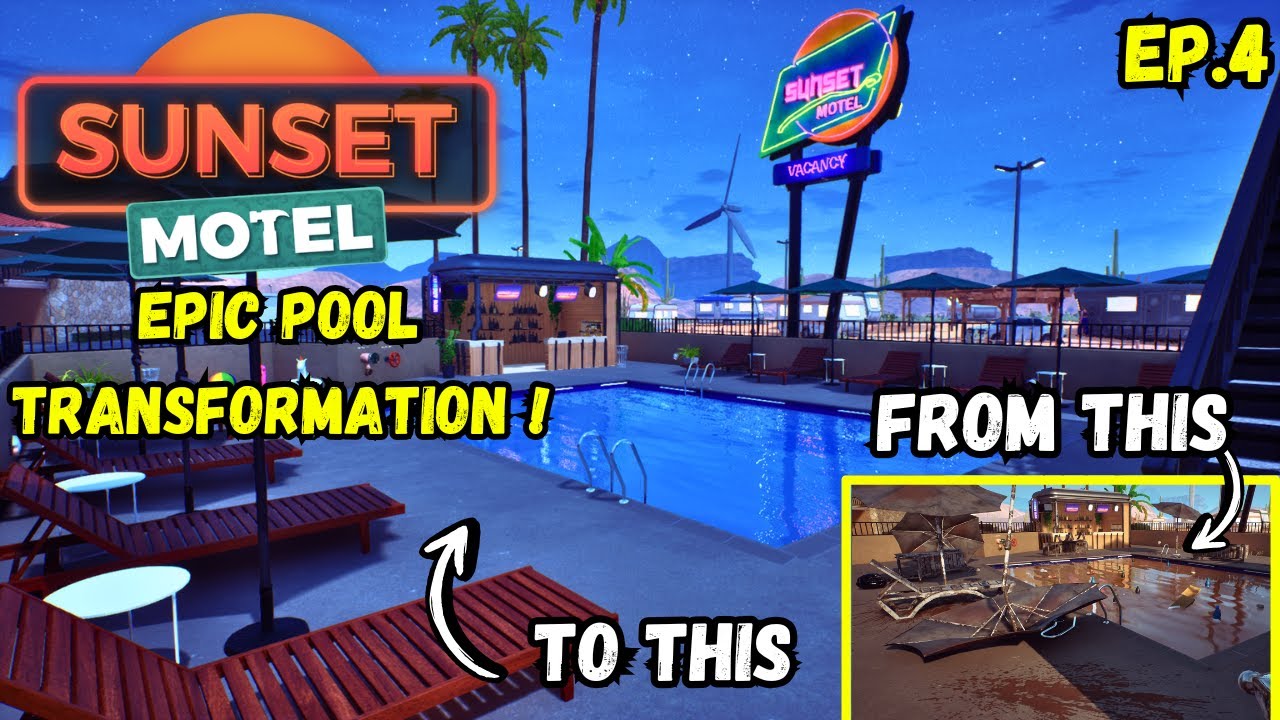Our Filthy Pool Gets A HUGE Upgrade! Sunset Motel Ep.4
