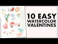 How to Paint These TEN Cute Valentine's Paintings!