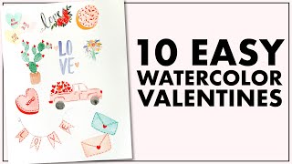 How to Paint These TEN Cute Valentine's Paintings!