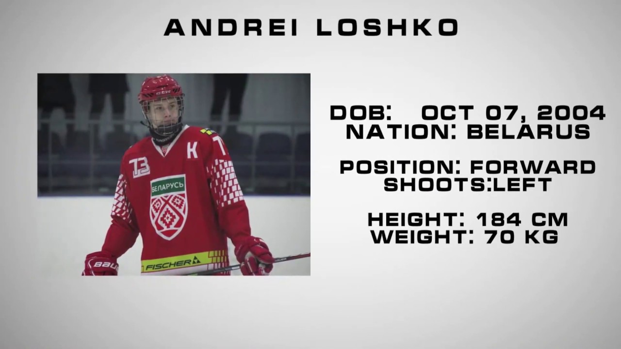 Andrei Loshko, late 2004 born forward, 2023 NHL Draft and 2021 CHL Import draft eligible