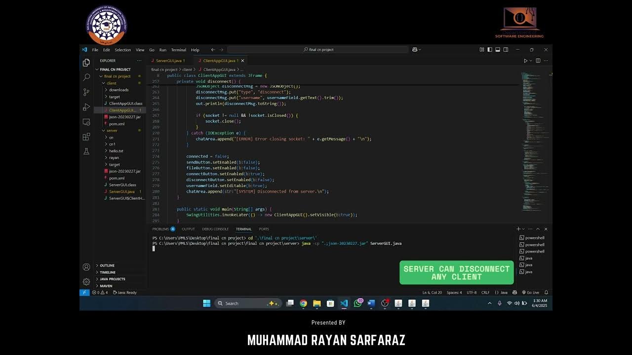 Java Chat Application with GUI & File Sharing | Java Sockets Project ...