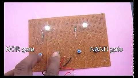 NOR, NAND GATE Working Project of Class 12 Physics (Hindi logic gate)