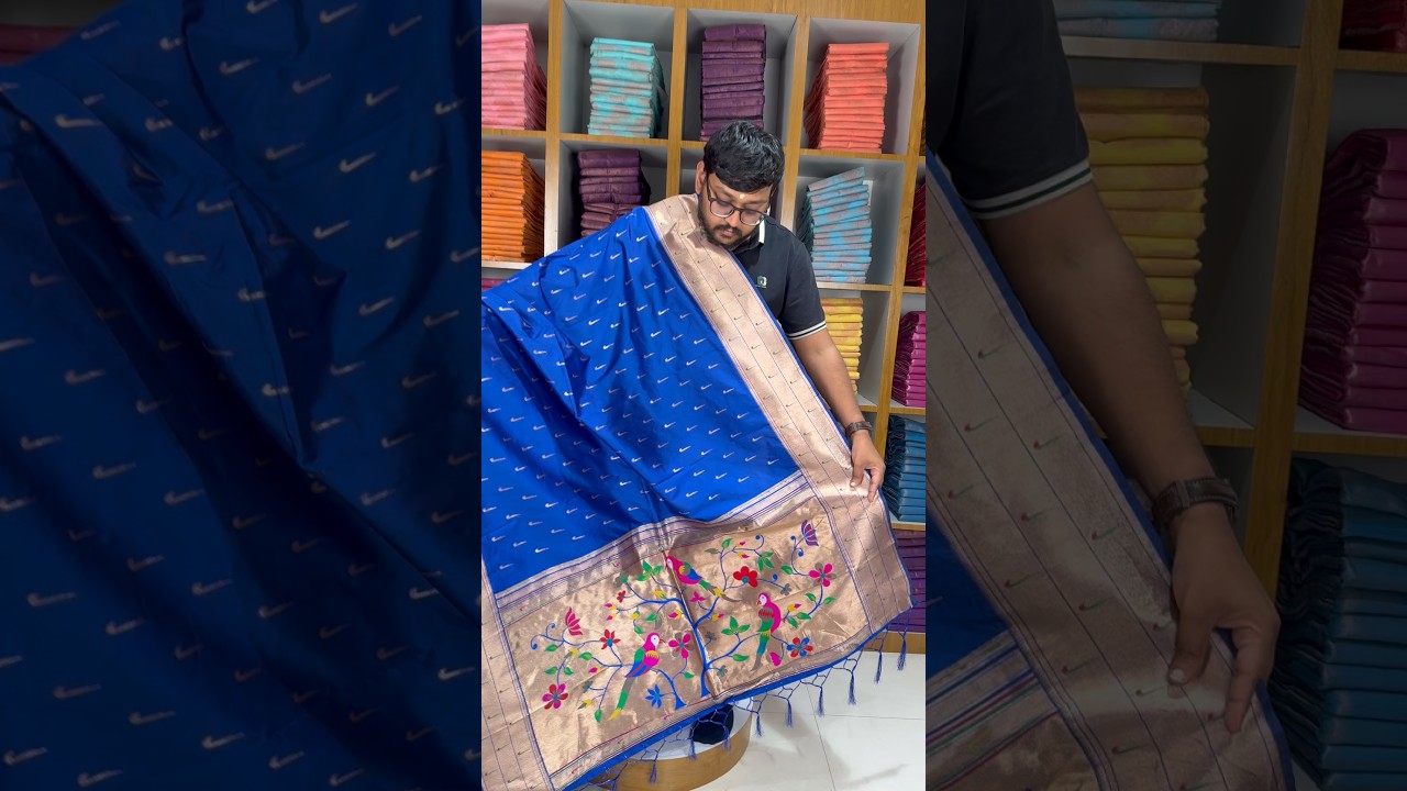 Pure Zari Triple Muniya Border Parrot Paithani Dupatta