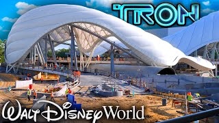 TRON Coaster Progress and TRAIN TESTING at Disneys Magic Kingdom! - Disney Vlog