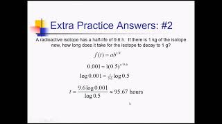Applications of Exponential Equations: Problem Set #4