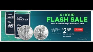 Apmex Silver Eagle Flash Sale!  eBay Coupon Code for 90% Roosevelt Dimes