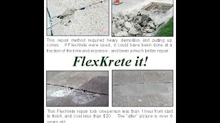 FlexKrete Flatwork Concrete Repair - Application Overview