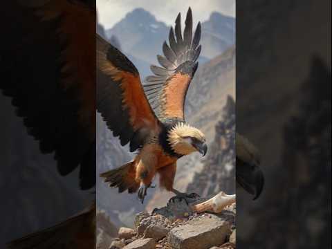 النسر الذي يأكل العظام كيف يبتلعها كاملة دون أن ي كسر